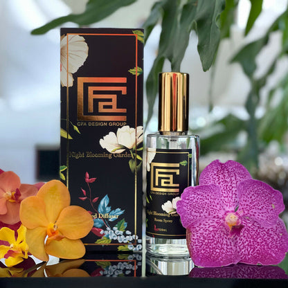 Aromatizante ambiental en spray y vela aromática Night Blooming